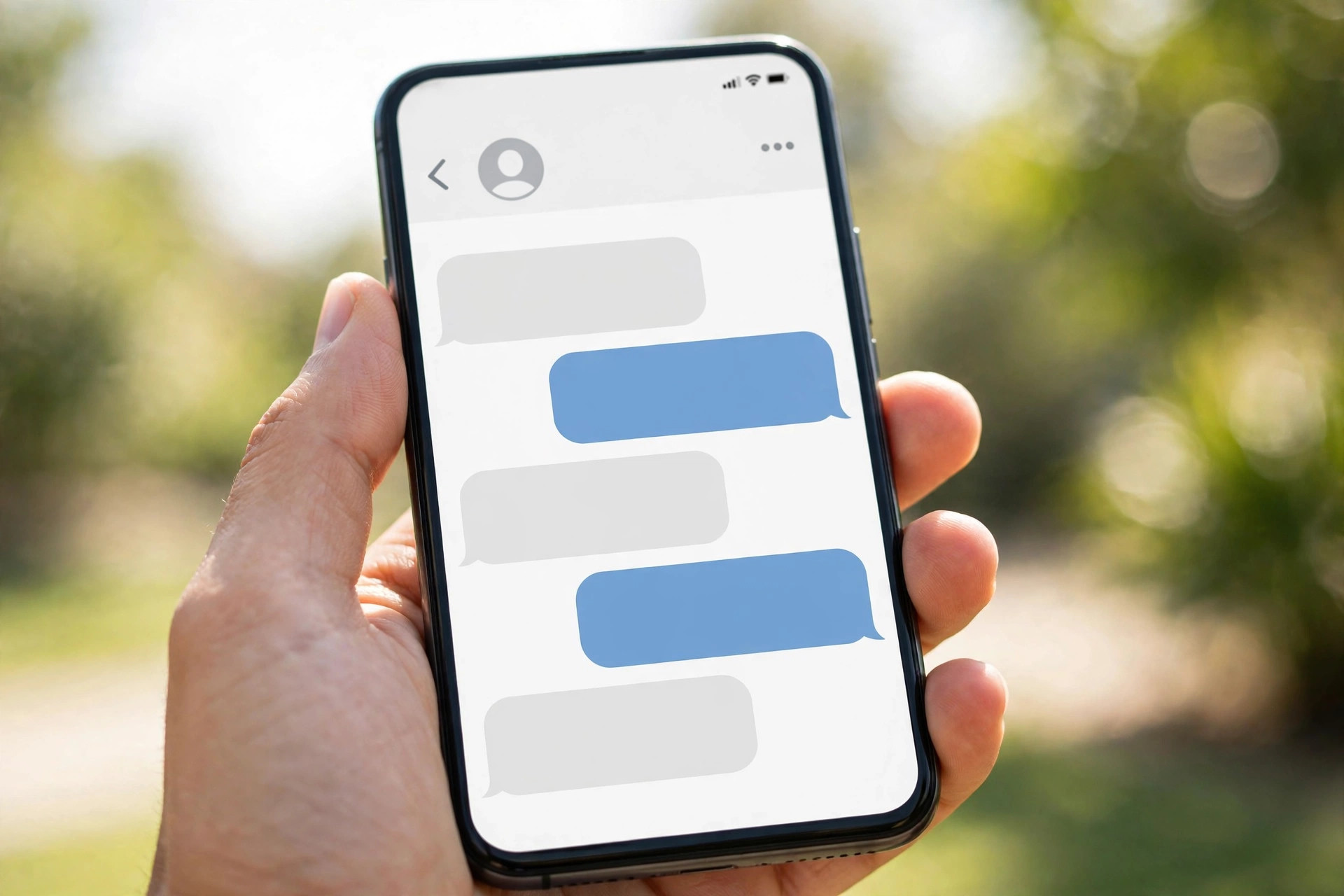 Instant text-back conversation on a smartphone